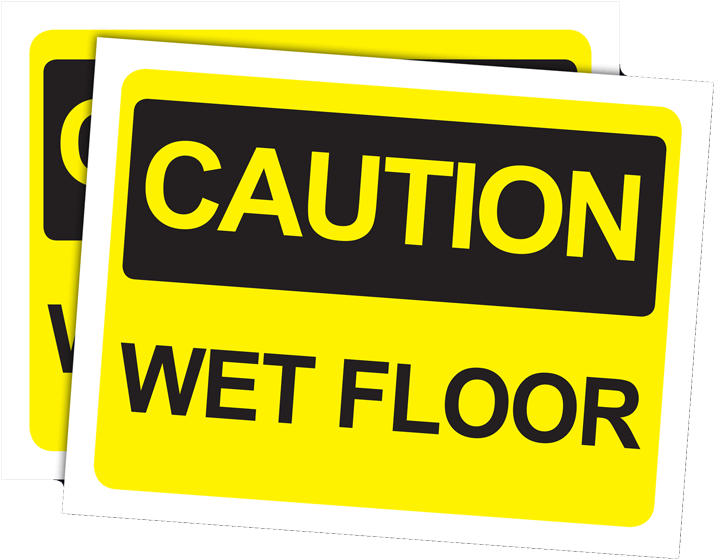 Caution Wet Floor Signs PNG image