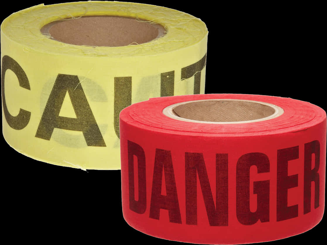 Cautionand Danger Tape Rolls PNG image