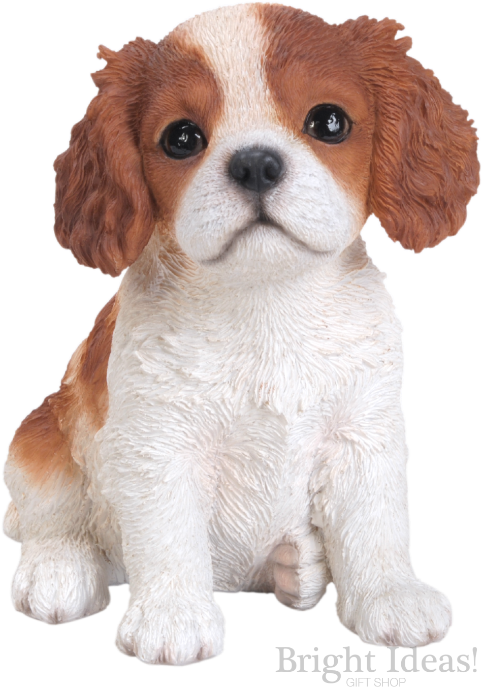 Cavalier King Charles Spaniel Puppy Figurine PNG image