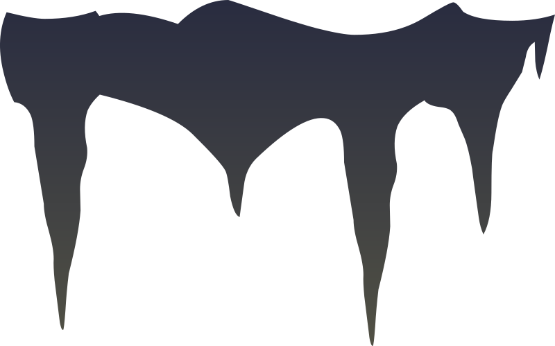 Cave Stalactites Silhouette PNG image