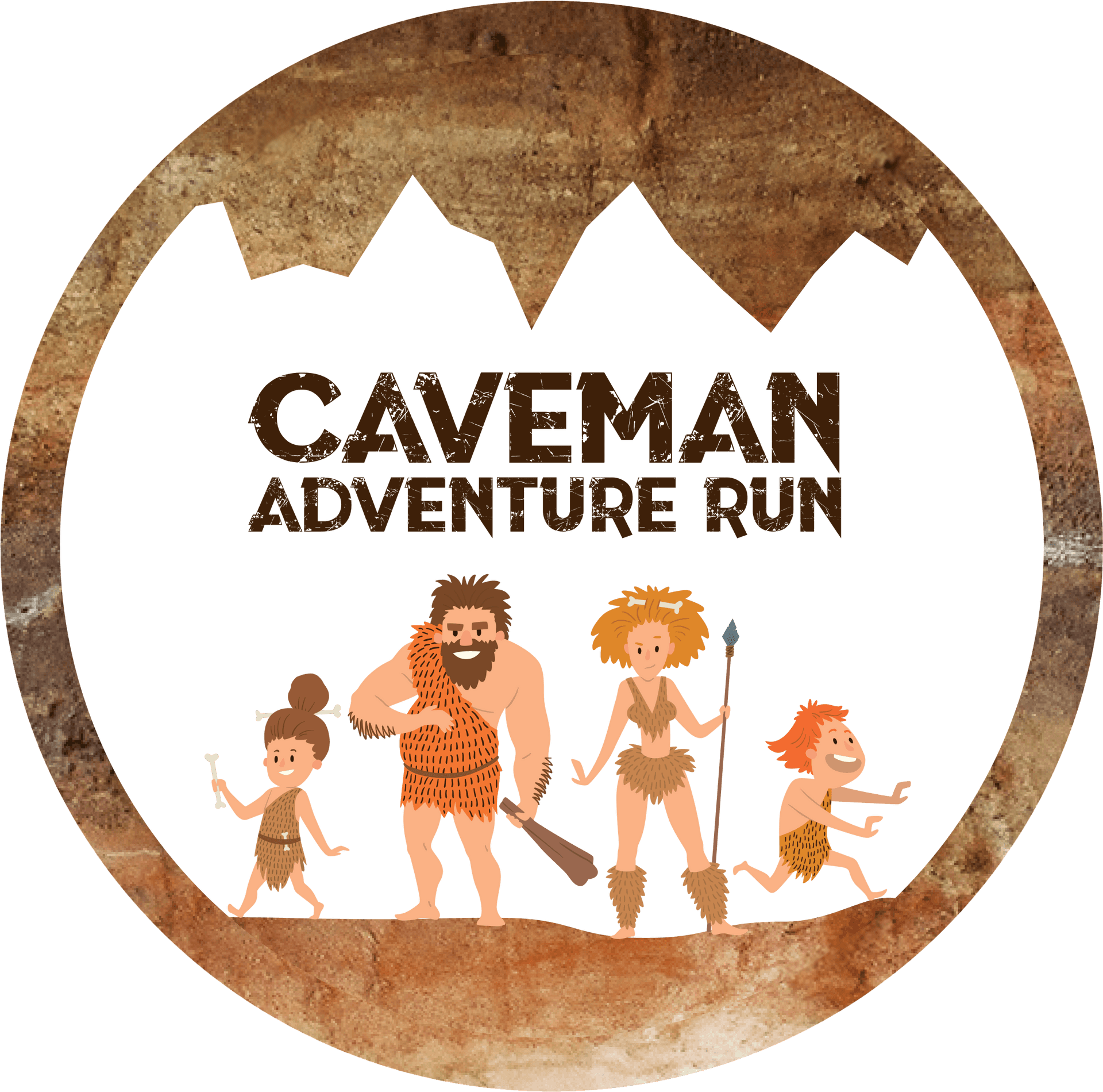 Caveman Adventure Run Graphic PNG image