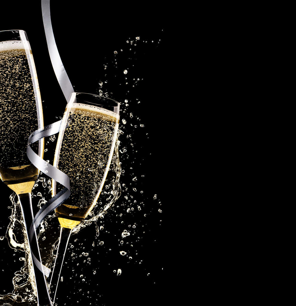 Celebratory Champagne Toast PNG image