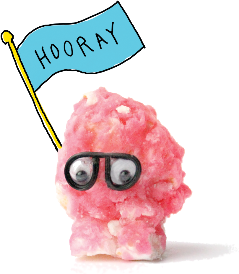 Celebratory Cotton Candy Character PNG image