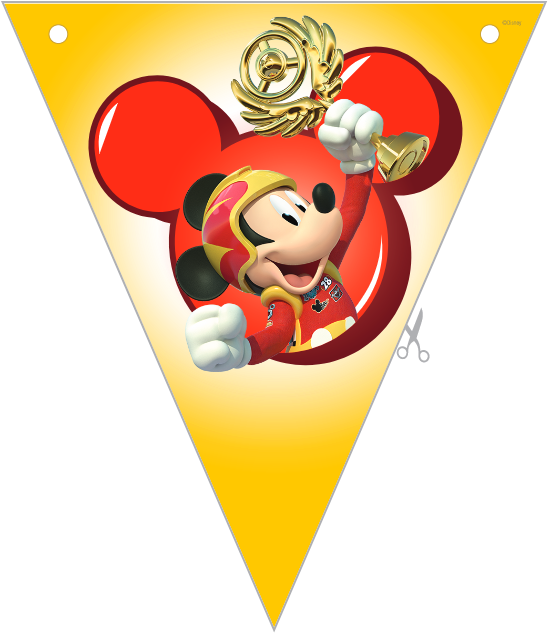 Celebratory Mickey Pennant Banner PNG image