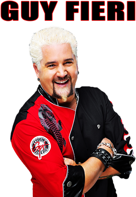 Celebrity Chef Red Black Outfit PNG image