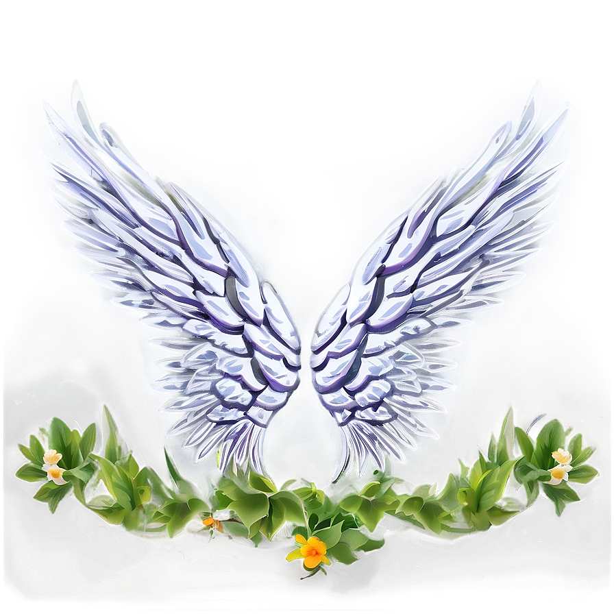 Celestial White Wings Outline Png 55 PNG image