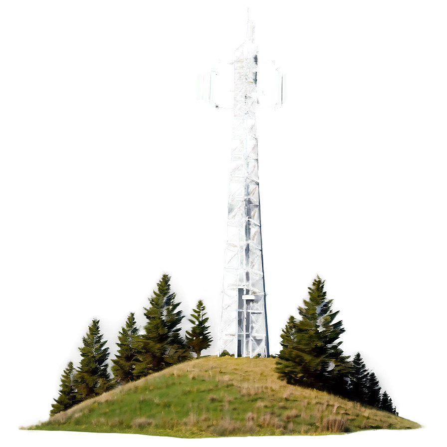 Cell Tower On Hill Png Ien PNG image