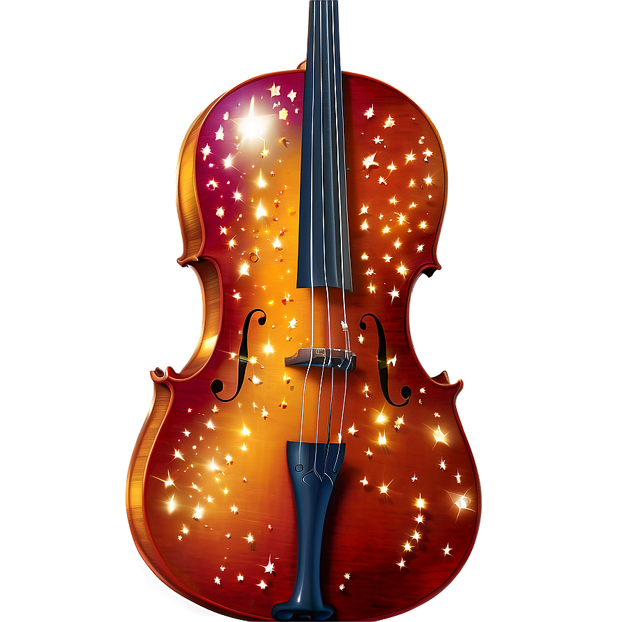 Cello With Sparkles Png 05242024 PNG image
