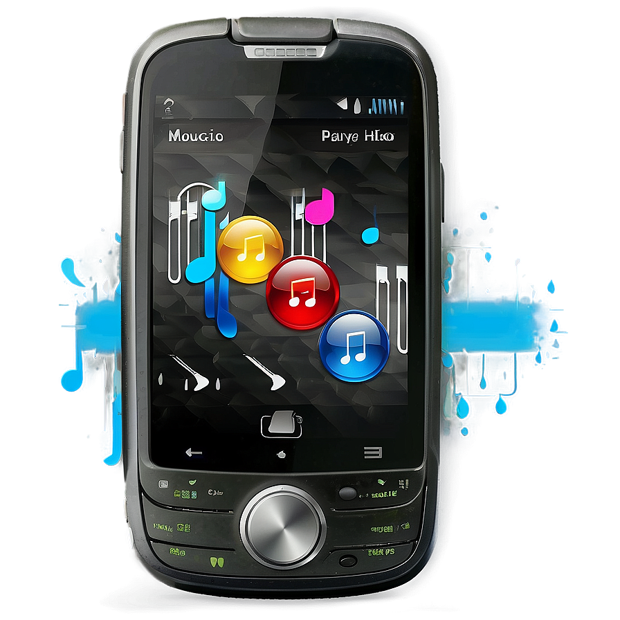 Cellphone With Music Player Png Pea97 PNG image