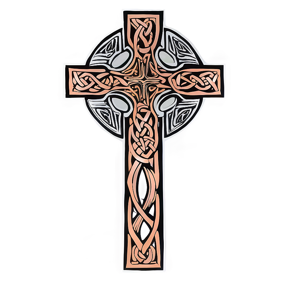 Celtic Catholic Cross Drawing Png 06122024 PNG image