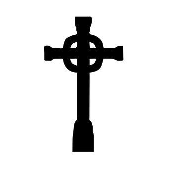 Celtic Cross Silhouette PNG image