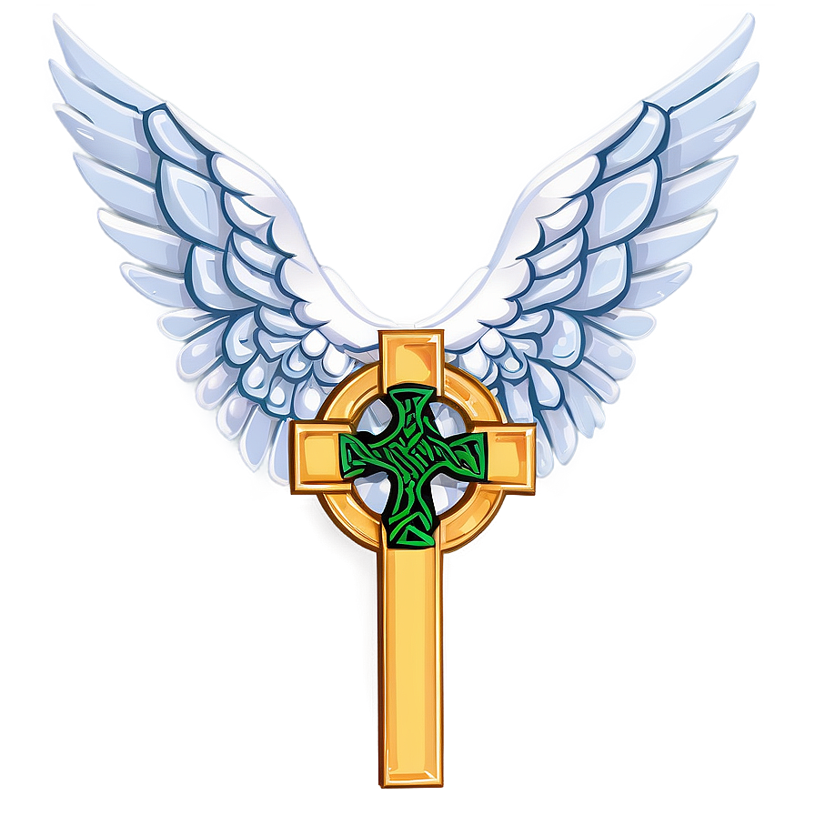 Celtic Cross With Angel Wings Png 16 PNG image