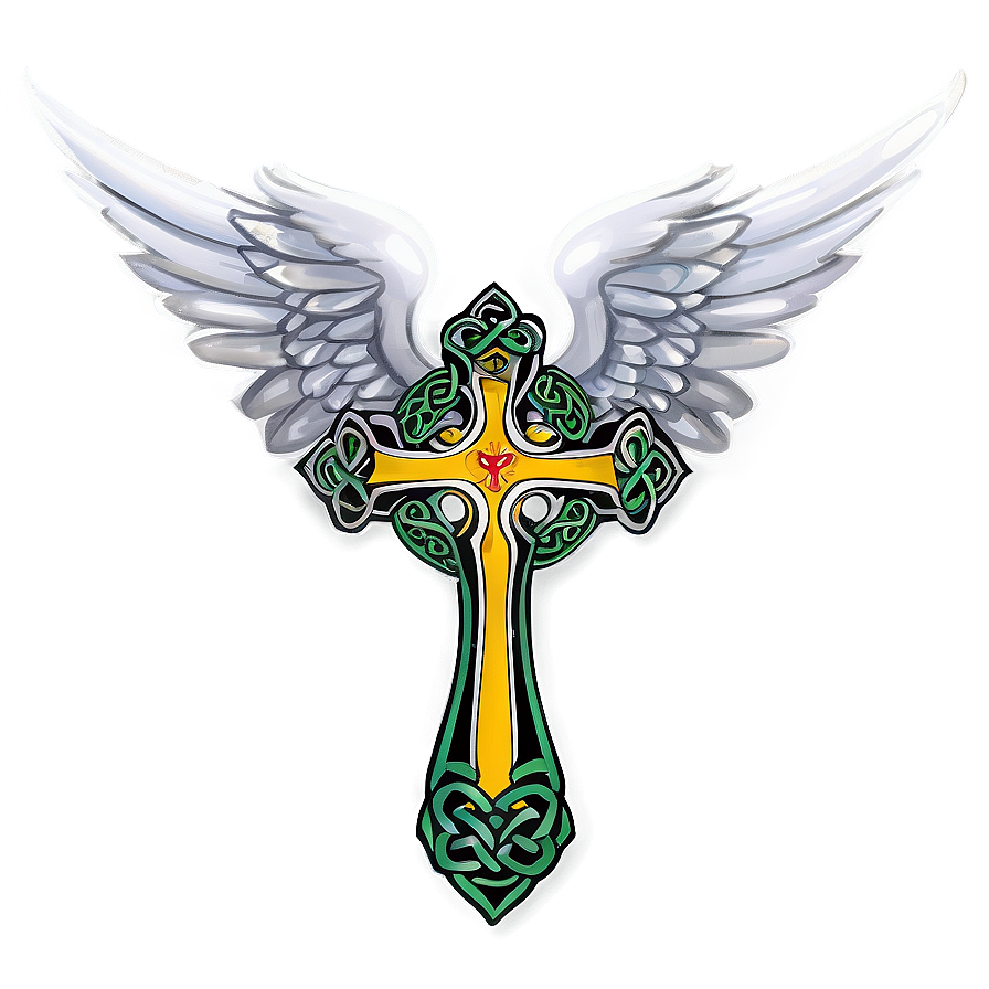 Celtic Cross With Angel Wings Png 29 PNG image