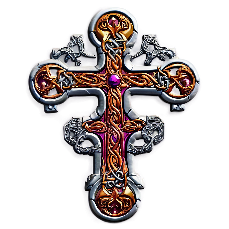 Celtic Cross With Dragons Png 55 PNG image