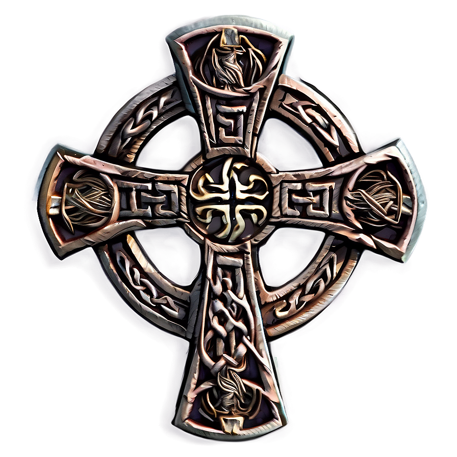 Celtic Cross With Dragons Png 89 PNG image