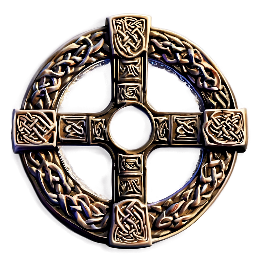 Celtic Cross With Dragons Png Jje PNG image