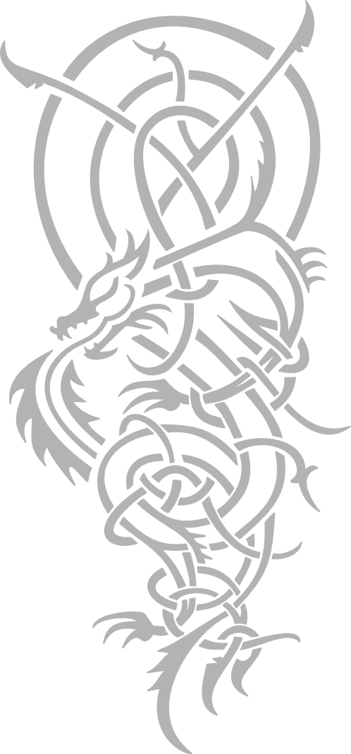Celtic Dragon Tattoo Design PNG image
