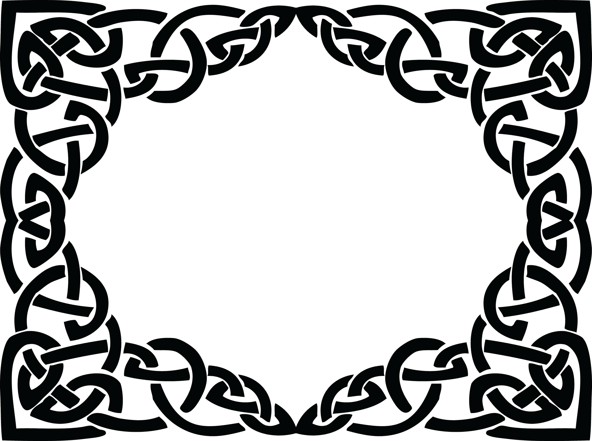 Celtic Knot Border Vector PNG image