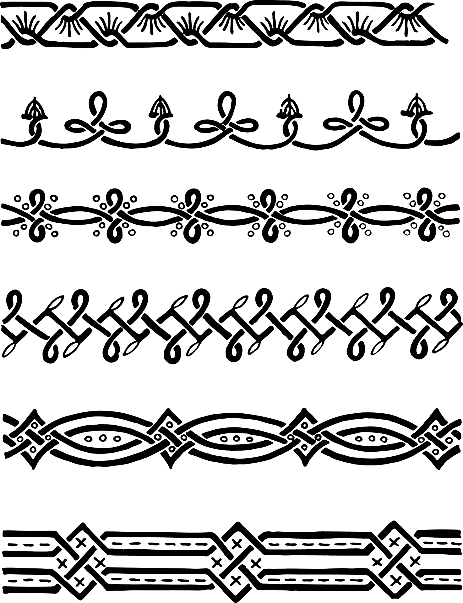 Celtic Knot Borders Vector PNG image