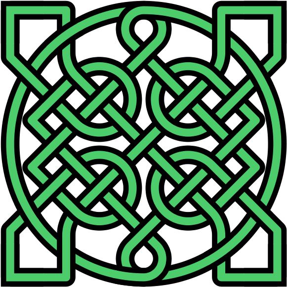 Celtic Knot Design Green PNG image