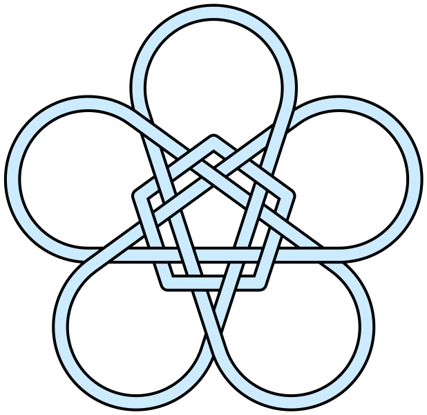 Celtic Knot Pentagon Design PNG image