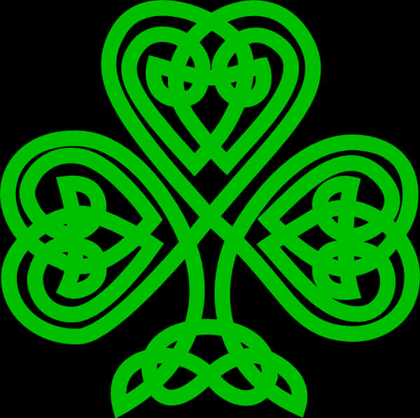 Celtic Shamrock Design Green PNG image