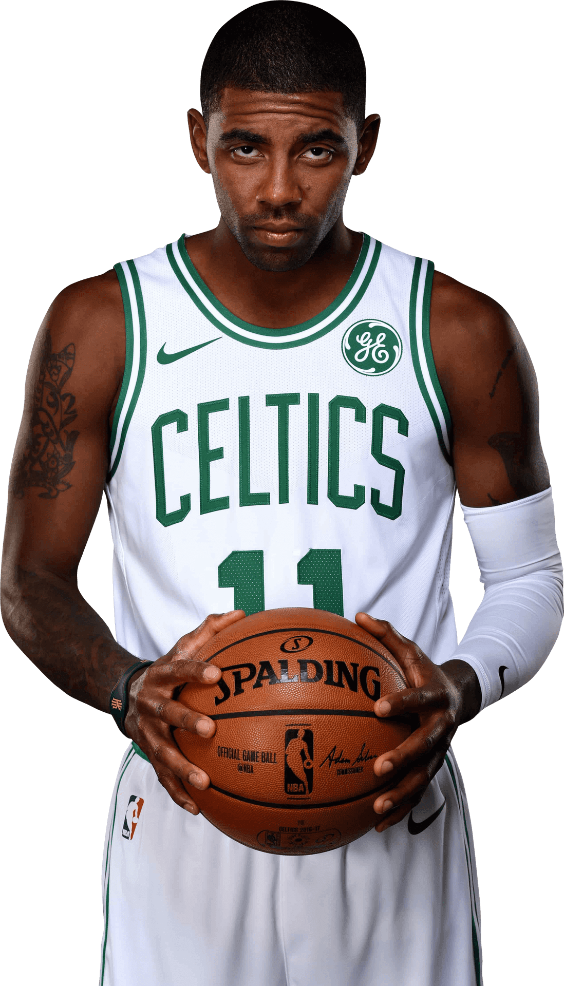 Celtics Basketball Player Holding Ball PNG image