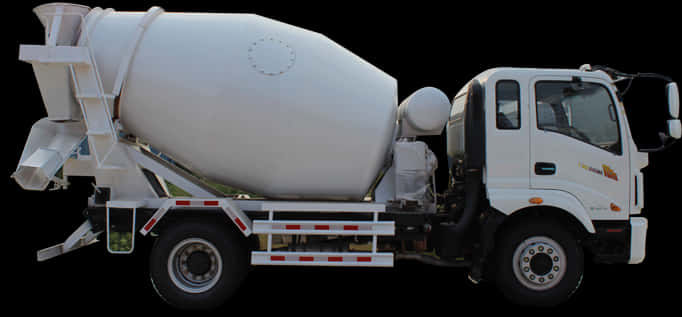 Cement Mixer Truck Side View PNG image