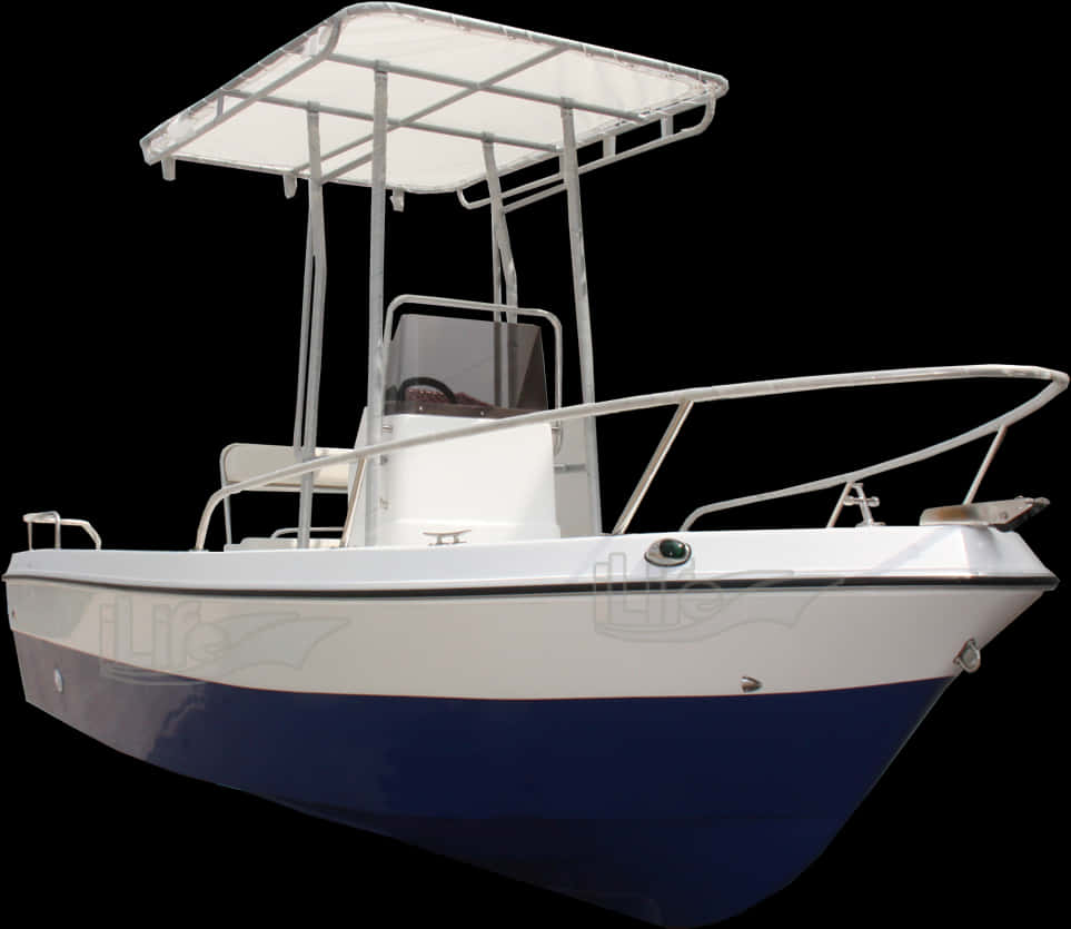 Center Console Fishing Boat Isolated PNG image