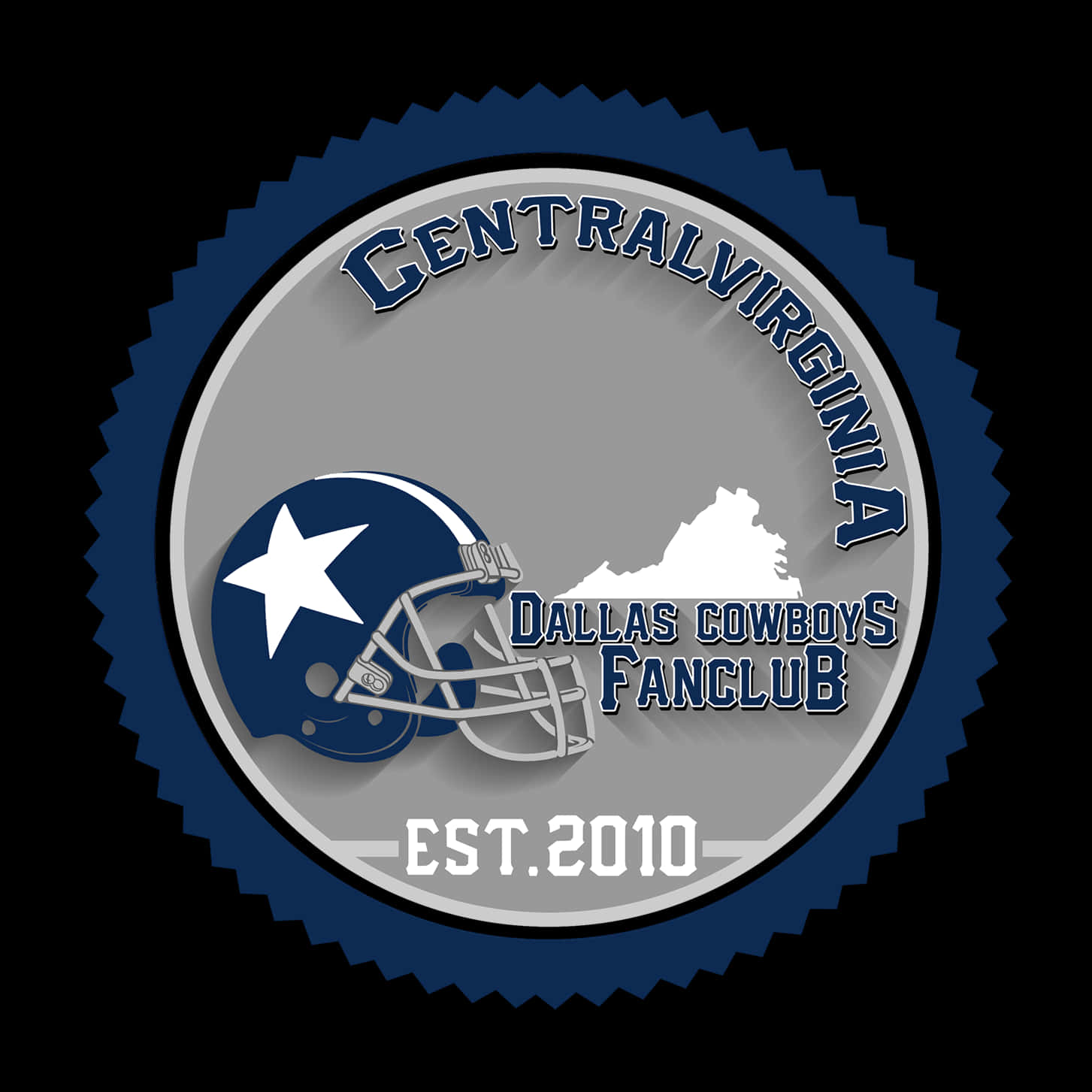 Central Virginia Dallas Cowboys Fan Club Logo PNG image