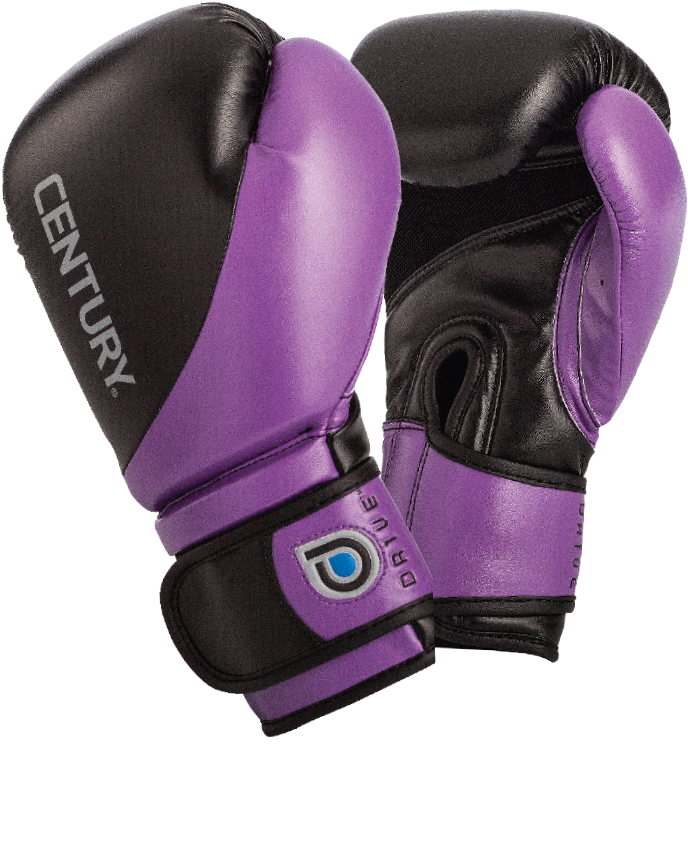 Century Drive Womens Boxing Gloves Purpleand Black PNG image