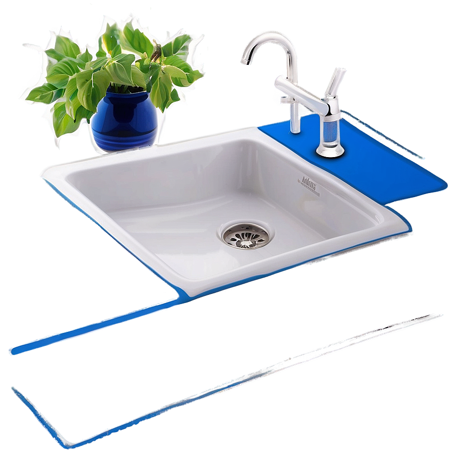 Ceramic Kitchen Sink Png Sen21 PNG image