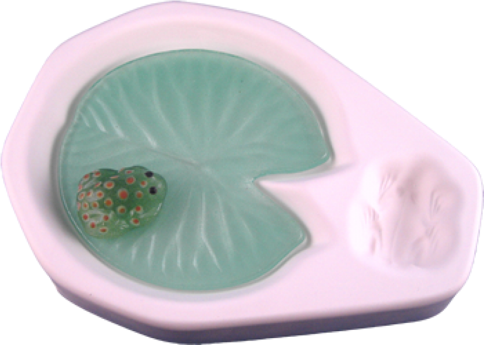 Ceramic Lily Pad Soap Dish PNG image