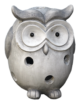 Ceramic Owl Figurine PNG image