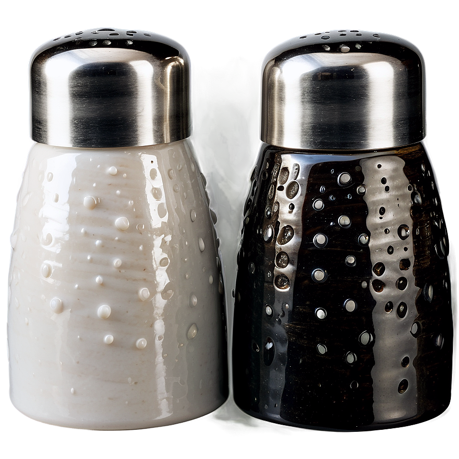 Ceramic Salt And Pepper Shakers Png 06292024 PNG image