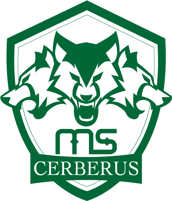 Cerberus Logo Greenand White PNG image