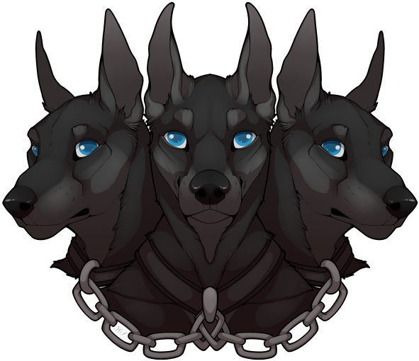 Cerberus Mythical Three Headed Dog PNG image