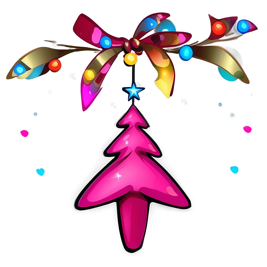 Cerise Pink Christmas Tree Png Mll PNG image