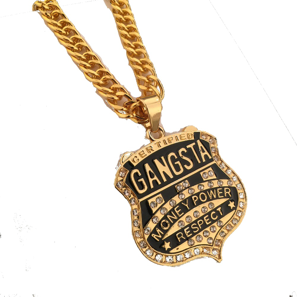 Certified Gangsta Gold Necklace PNG image