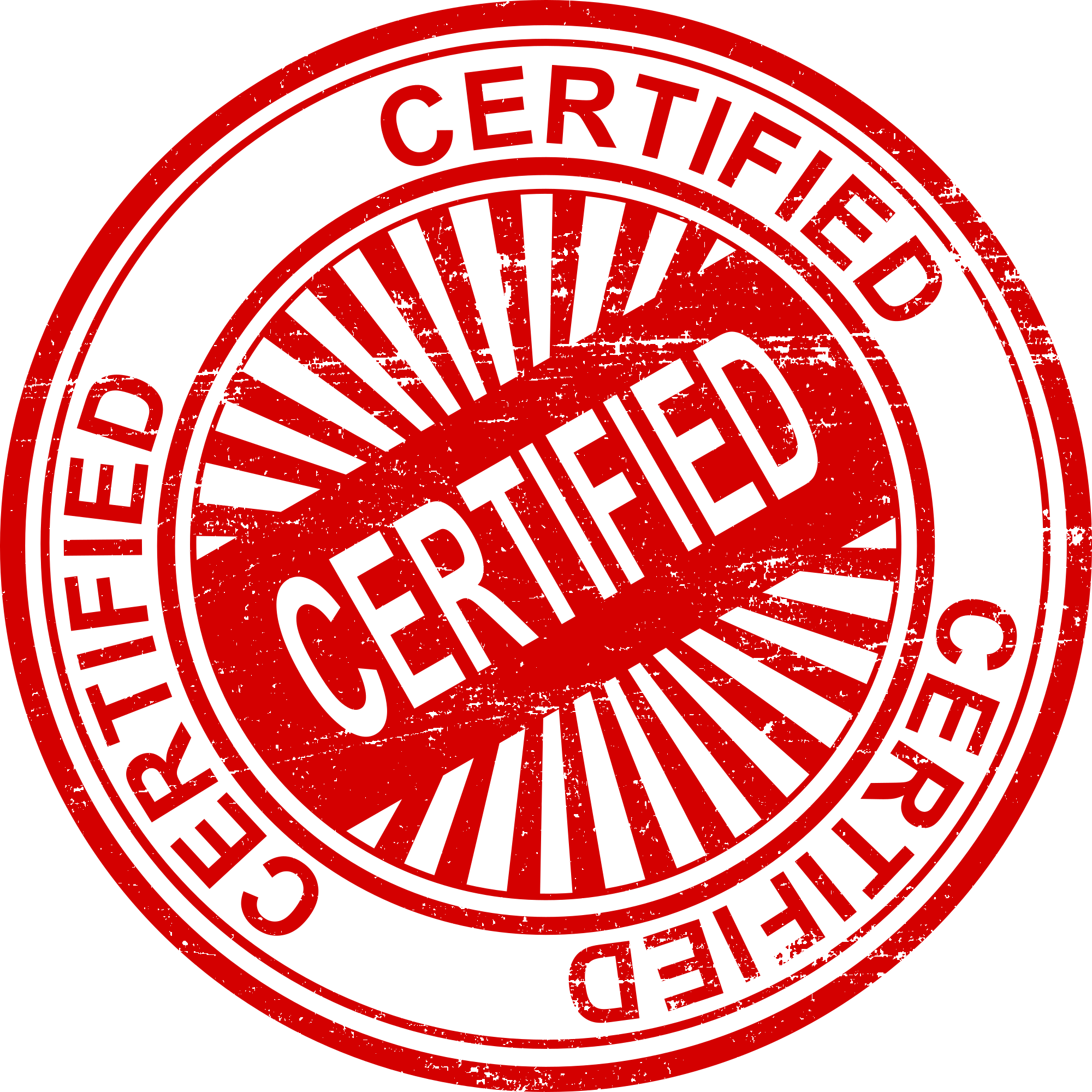 Certified Stamp Red Seal PNG image