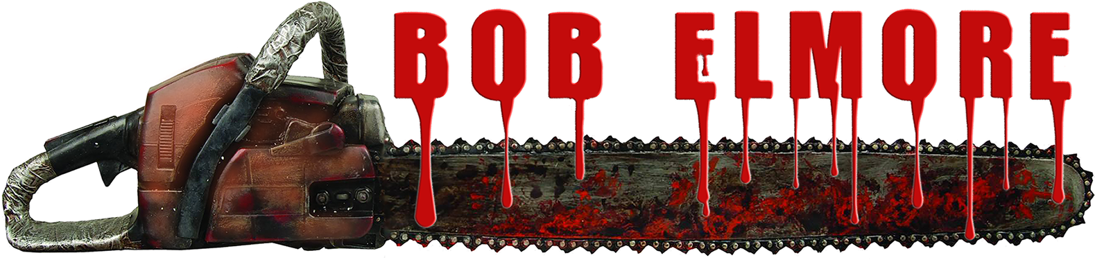 Chainsaw Bob Elmore Bloody Text PNG image