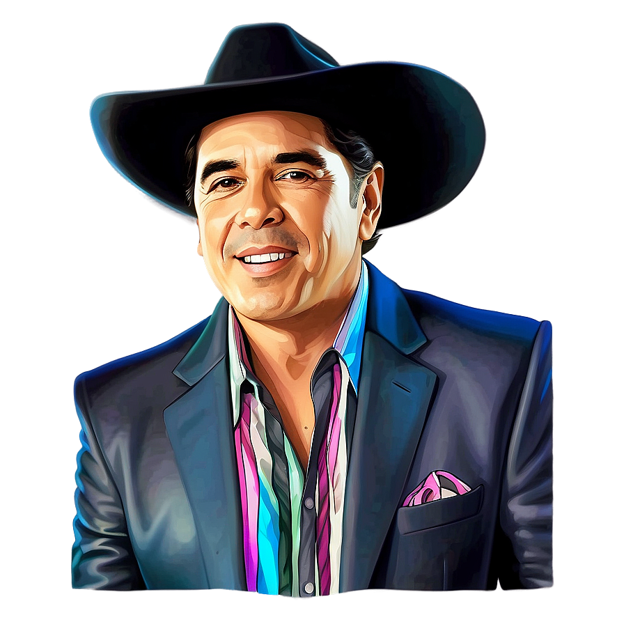 Chalino Sanchez Colorful Illustration Png Clo PNG image