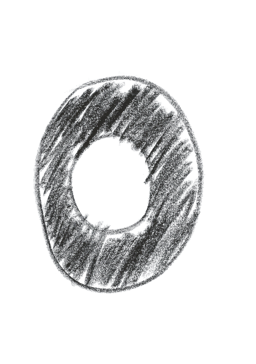 Chalk Drawn Letter O PNG image