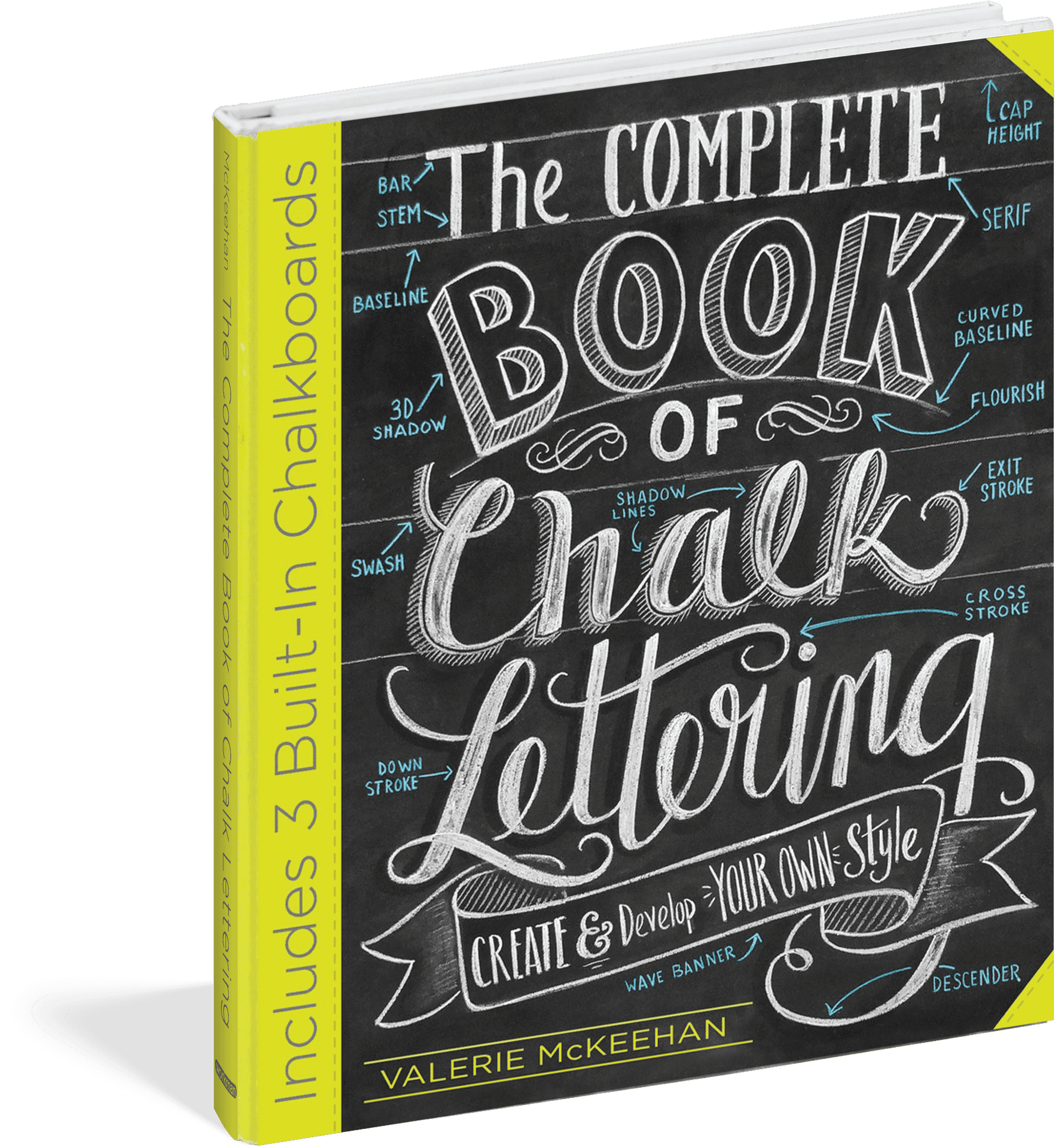 Chalk Lettering Book Cover PNG image