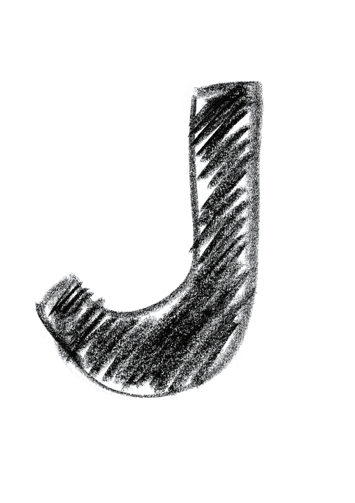 Chalk Texture Letter J PNG image