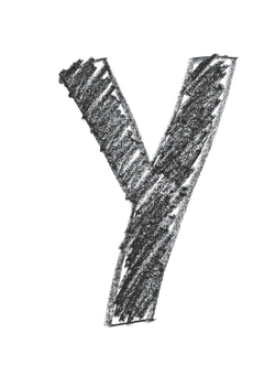 Chalk Texture Letter Y PNG image