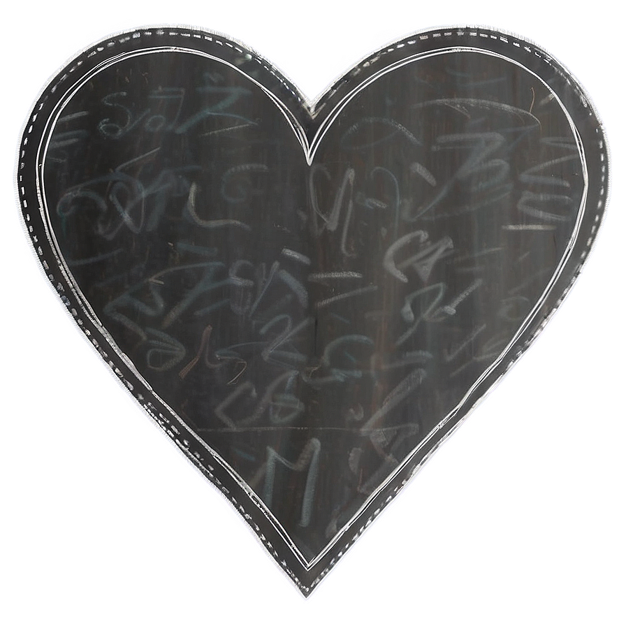 Chalkboard Heart Clipart Png 05252024 PNG image