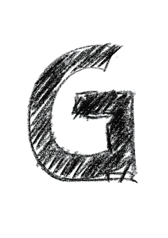Chalkboard Style Letter G PNG image