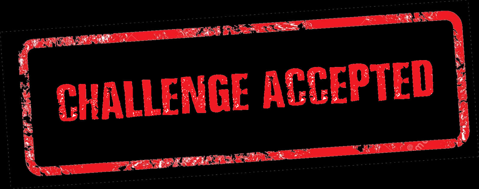 Challenge Accepted Stamp PNG image