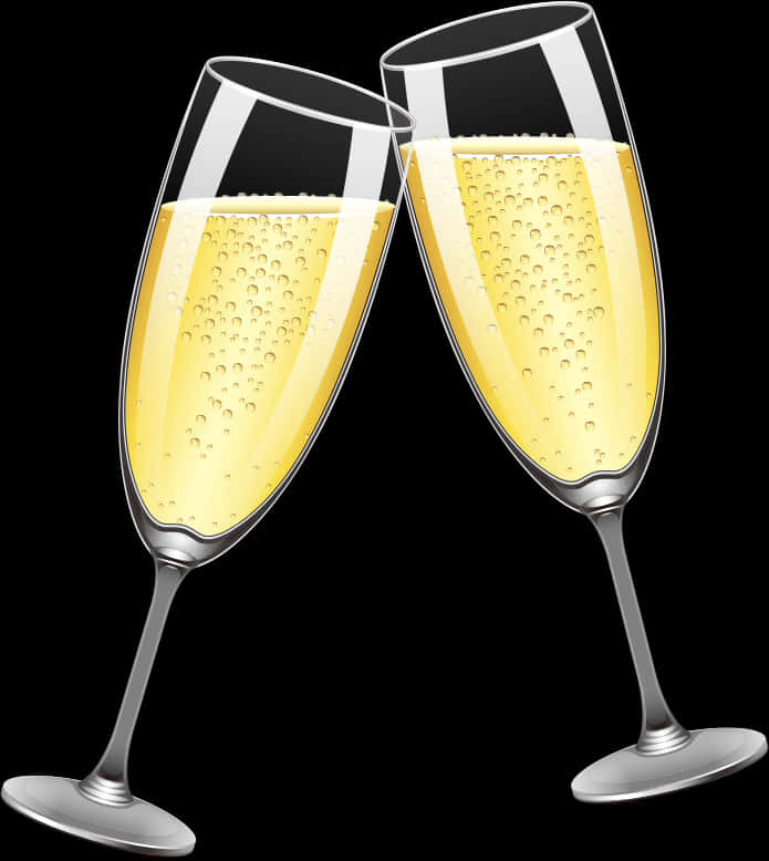 Champagne Celebration Toast PNG image